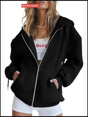 Zip Up Hoodies Casual Long Sleeve Sweatshirts with Pockets